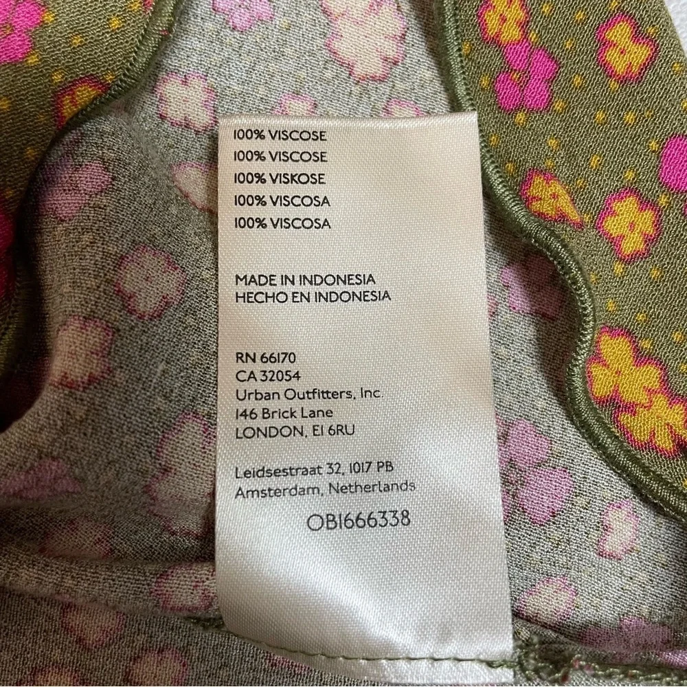 New Free People IRL Mini Green Floral Skirt Size 0